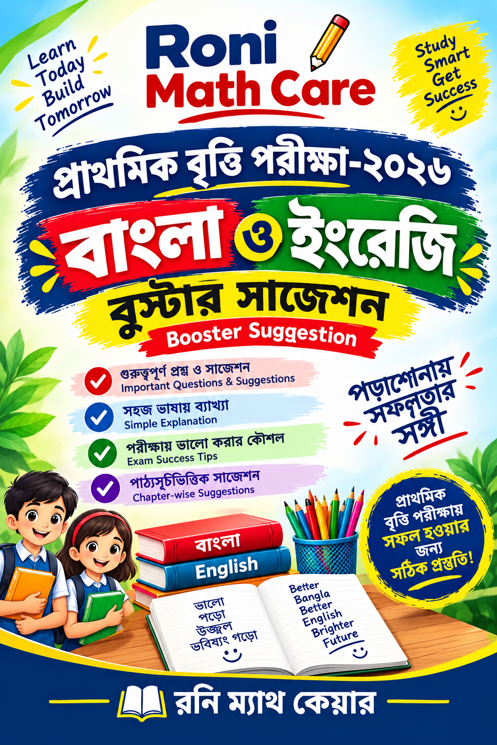 বাংলা ও ইংরেজি বুস্টার সাজেশন  প্রাথমিক বৃত্তি পরীক্ষা-২০২৬